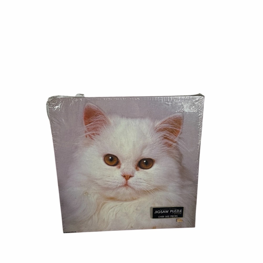 Springbok NEW Jigsaw Puzzle CAT Snowball SEALED - Over 500 Pieces- VINTAGE